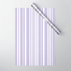 Classic Stripes XXVIII - Lilac Purple Wrapping Paper Gallery Image 1