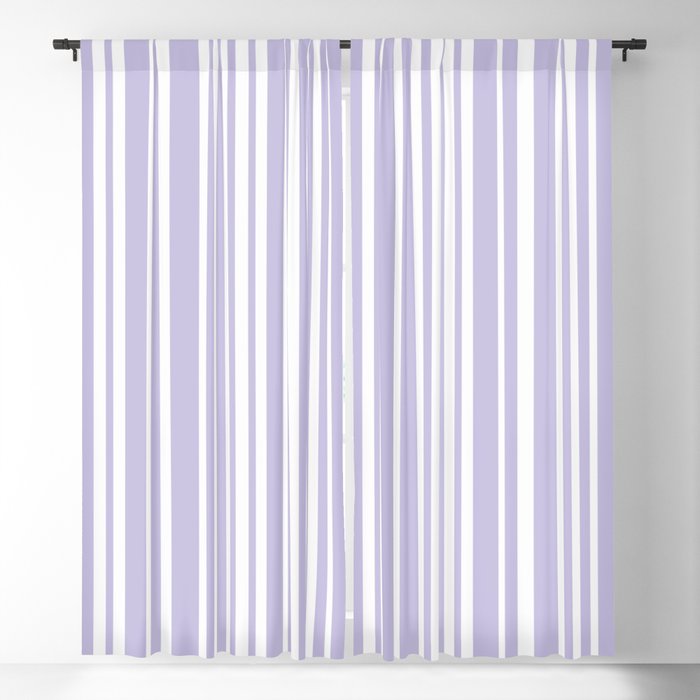 Classic Stripes XXVIII - Lilac Purple Window Curtain Gallery Image 1