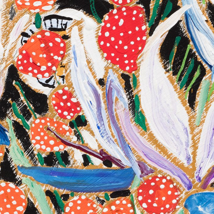 Lions and Tigers Dark Floral Still Life Painting Coffee Mug Gallery Image 2