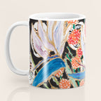 Lions and Tigers Dark Floral Still Life Painting Coffee Mug Gallery Image 3