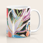Lions and Tigers Dark Floral Still Life Painting Coffee Mug Gallery Image 1