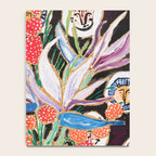 Lions and Tigers Dark Floral Still Life Painting Notebook Gallery Image 4