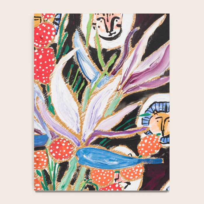 Lions and Tigers Dark Floral Still Life Painting Notebook Gallery Image 4