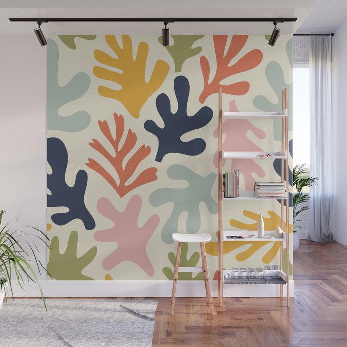 Henri Matisse Colorful Tropical Cut Outs Pattern  Wall Mural Gallery Image 1