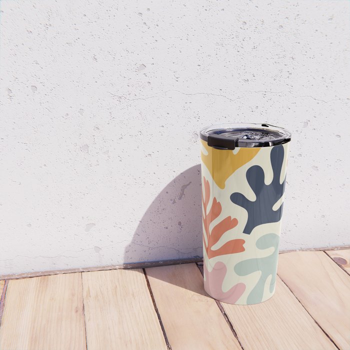 Henri Matisse Colorful Tropical Cut Outs Pattern  Travel Mug Gallery Image 4