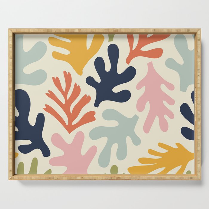 Henri Matisse Colorful Tropical Cut Outs Pattern  Serving Tray Gallery Image 1