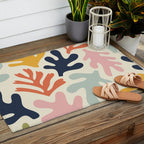 Henri Matisse Colorful Tropical Cut Outs Pattern  Outdoor Rug Gallery Image 2