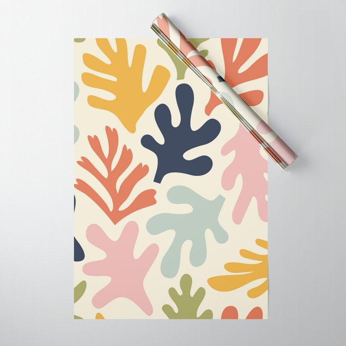 Henri Matisse Colorful Tropical Cut Outs Pattern  Wrapping Paper Gallery Image 1