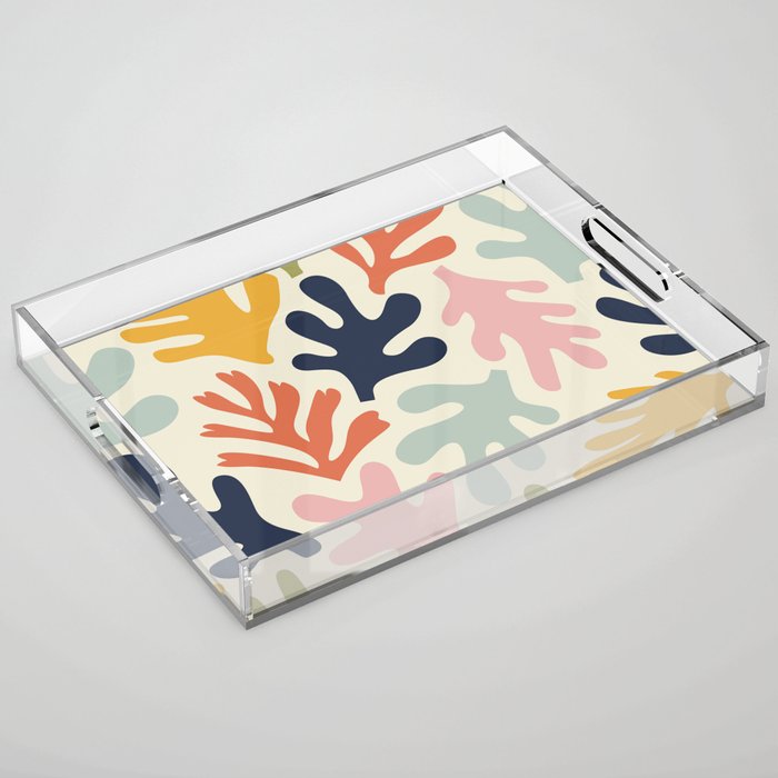 Henri Matisse Colorful Tropical Cut Outs Pattern  Acrylic Tray Gallery Image 1