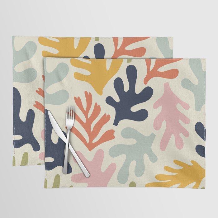 Henri Matisse Colorful Tropical Cut Outs Pattern  Placemat Gallery Image 1