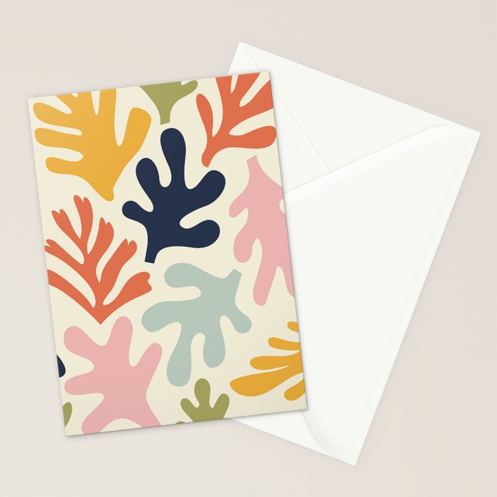 Henri Matisse Colorful Tropical Cut Outs Pattern  Stationery Card Gallery Image 2