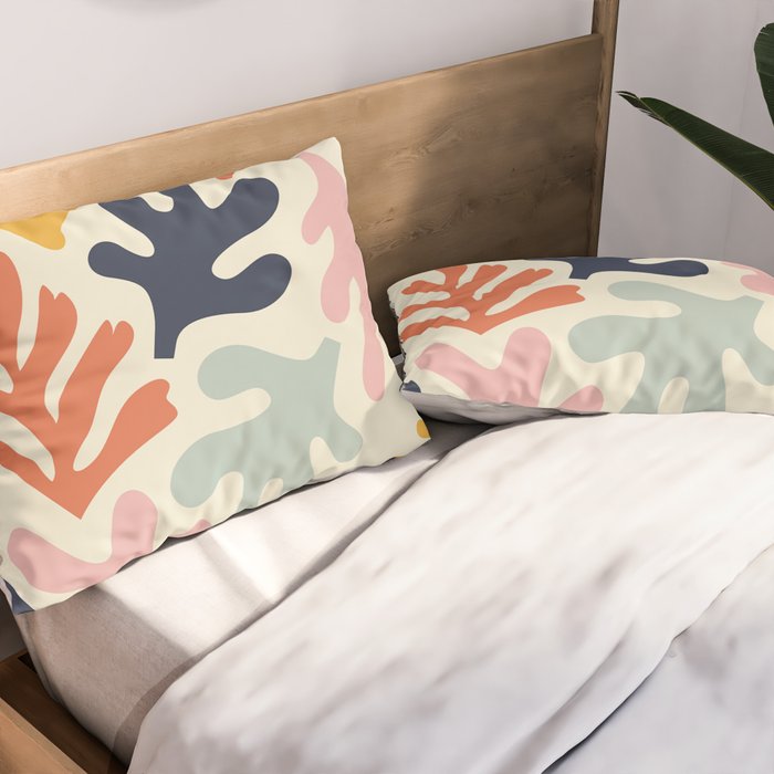 Henri Matisse Colorful Tropical Cut Outs Pattern  Pillow Sham Gallery Image 2