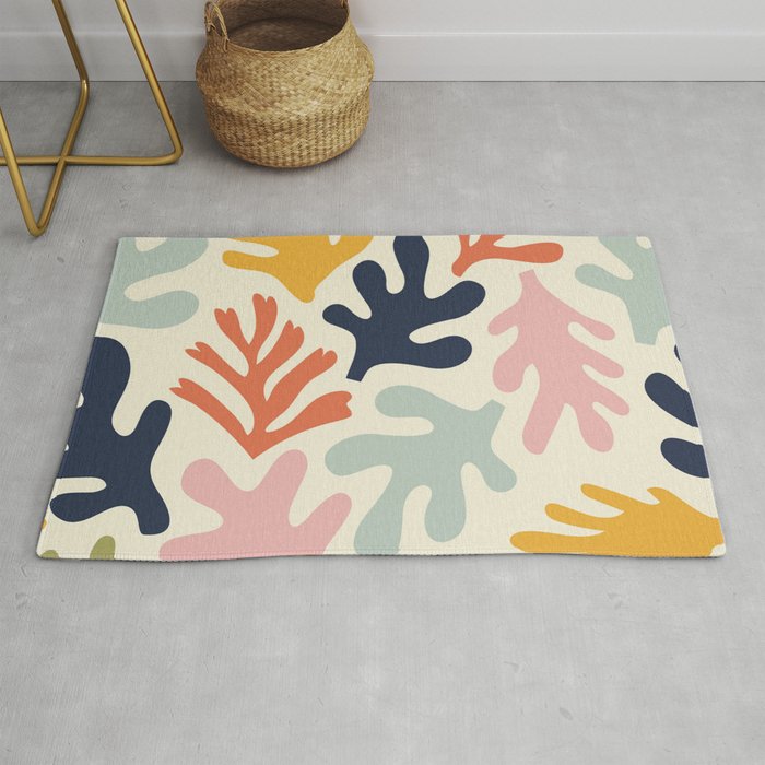 Henri Matisse Colorful Tropical Cut Outs Pattern  Rug Gallery Image 1