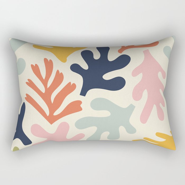 Henri Matisse Colorful Tropical Cut Outs Pattern  Rectangular Pillow Gallery Image 1