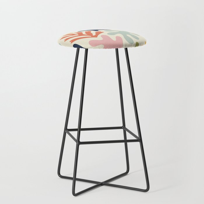 Henri Matisse Colorful Tropical Cut Outs Pattern  Stool Gallery Image 1
