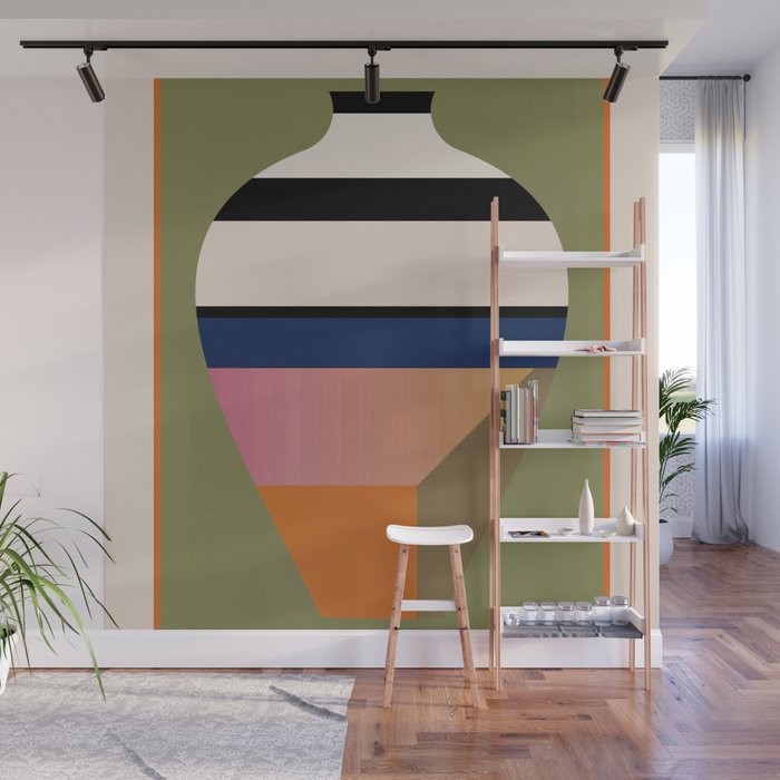 Geometric Abstract Vase 3 Wall Mural Gallery Image 1