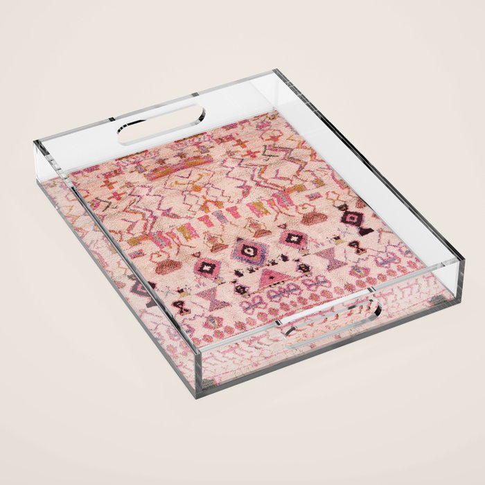 Vintage Moroccan Design Acrylic Tray Gallery Image 1