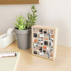 Purfect feline architecture // beige background cute cats in cardboard boxes Mini Art Print Gallery Image 2