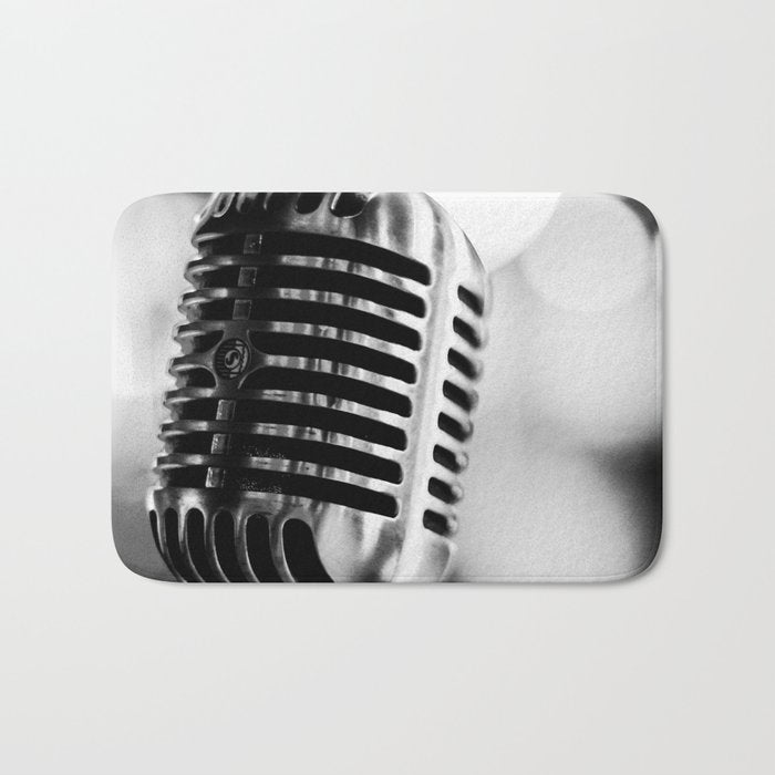microphone music aesthetic close up elegant mood art photography  Bath Mat Gallery Image 1