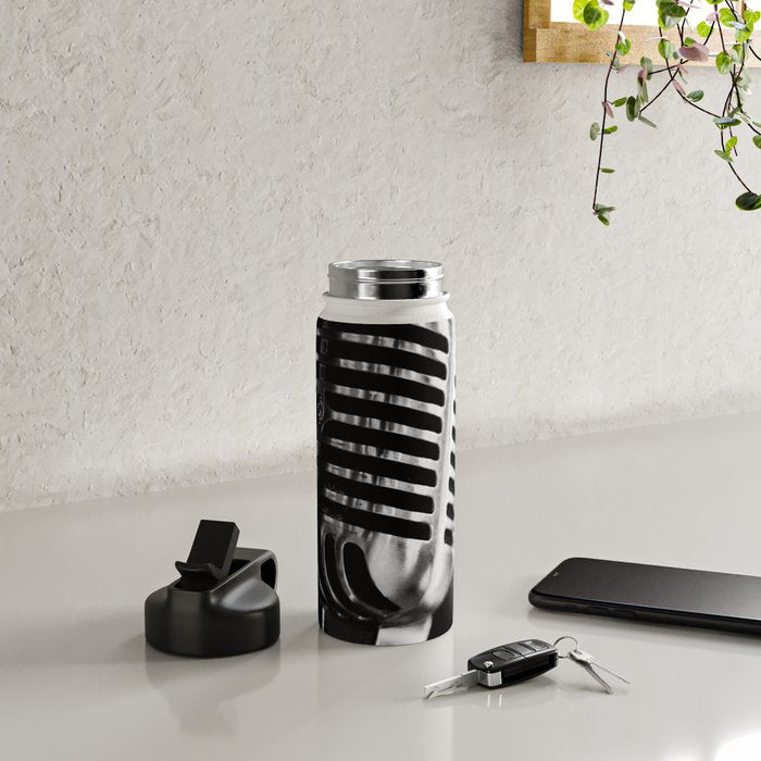 microphone music aesthetic close up elegant mood art photography  Water Bottle Gallery Image 4