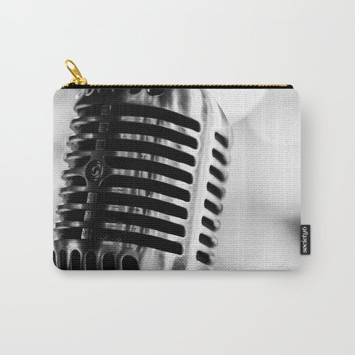 microphone music aesthetic close up elegant mood art photography  Carry All Pouch Gallery Image 1