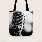 microphone music aesthetic close up elegant mood art photography  Tote Bag Gallery Image 1