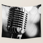 microphone music aesthetic close up elegant mood art photography  Wall Tapestry Gallery Image 4