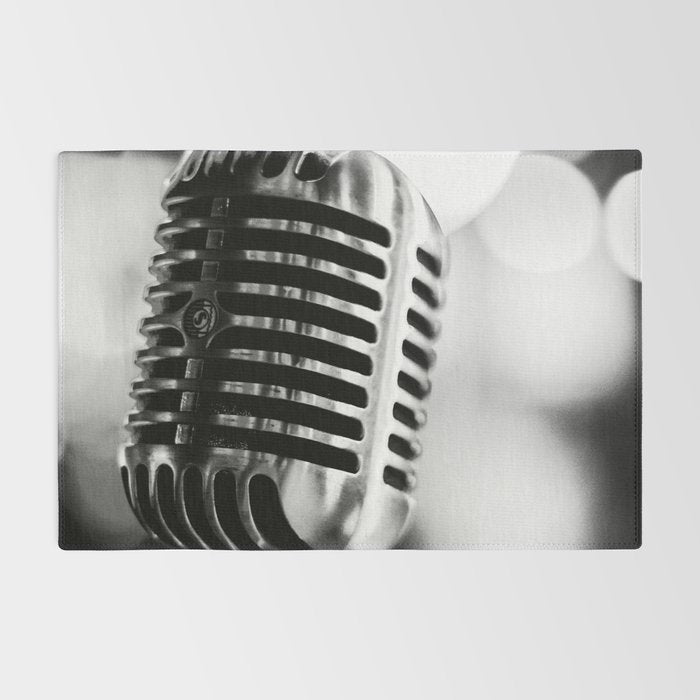 microphone music aesthetic close up elegant mood art photography  Rug Gallery Image 2