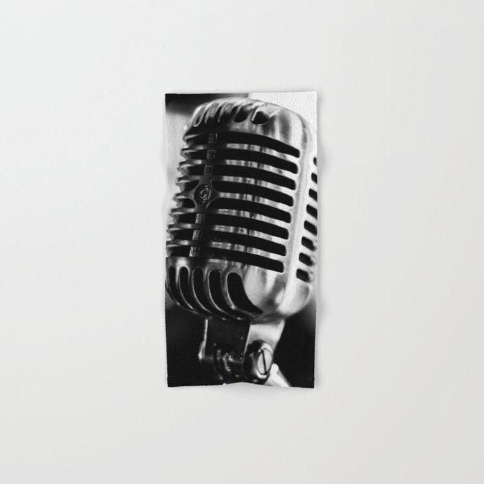 microphone music aesthetic close up elegant mood art photography  Bath Towel Gallery Image 1