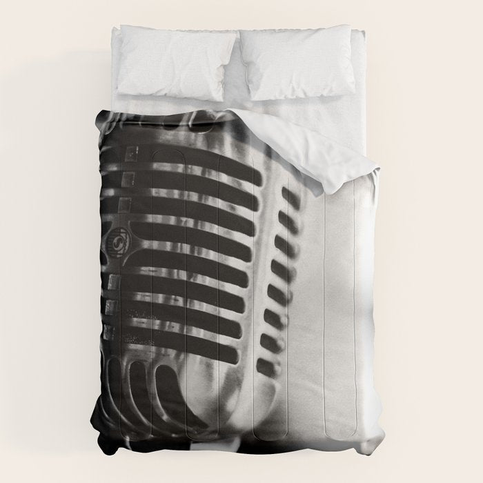 microphone music aesthetic close up elegant mood art photography  Comforter Gallery Image 6