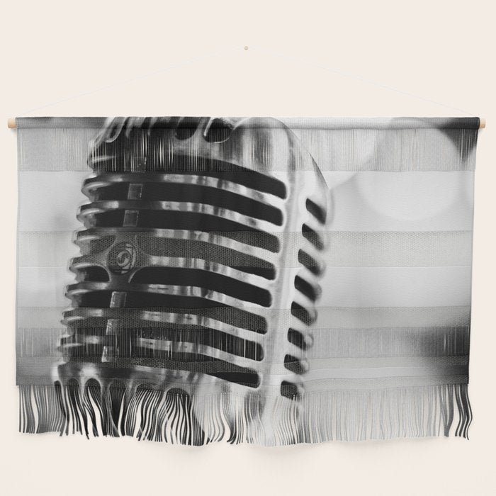 microphone music aesthetic close up elegant mood art photography  Wall Hanging Gallery Image 1