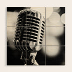 microphone music aesthetic close up elegant mood art photography  Wood Wall Art Gallery Image 1
