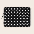 Polka-dot Black And White Laptop Sleeve Gallery Image 1