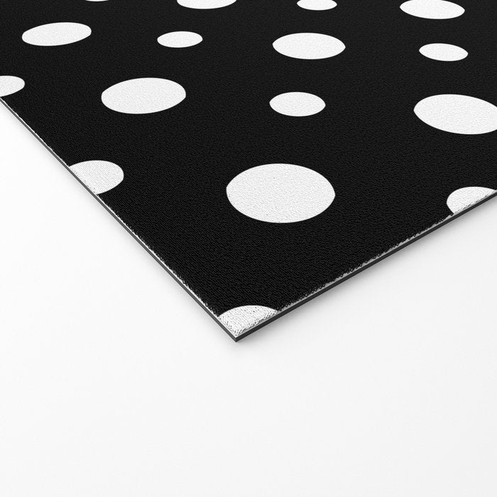 Polka-dot Black And White Welcome Mat Gallery Image 2