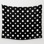 Polka-dot Black And White Wall Tapestry Gallery Image 4