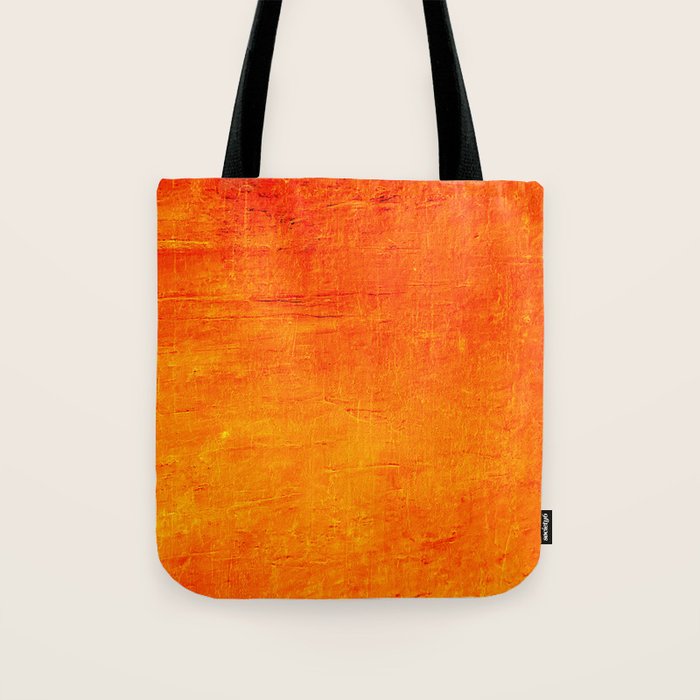Orange Sunset Textured Acrylic Painting Tote Bag Gallery Image 1