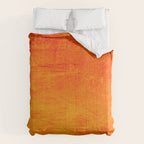 Orange Sunset Textured Acrylic Painting Comforter Gallery Image 6