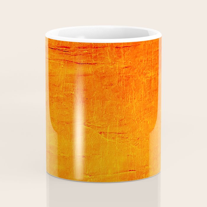 Orange Sunset Textured Acrylic Painting Coffee Mug Gallery Image 4