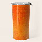 Orange Sunset Textured Acrylic Painting Travel Mug Gallery Image 2