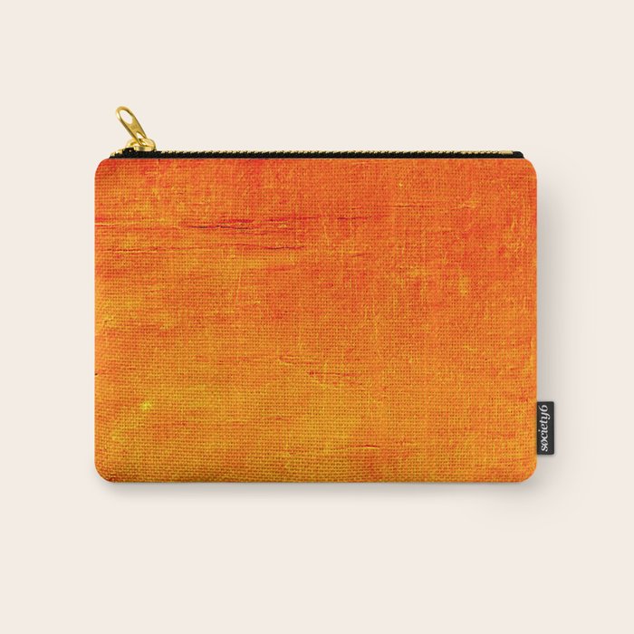 Orange Sunset Textured Acrylic Painting Carry All Pouch Gallery Image 1