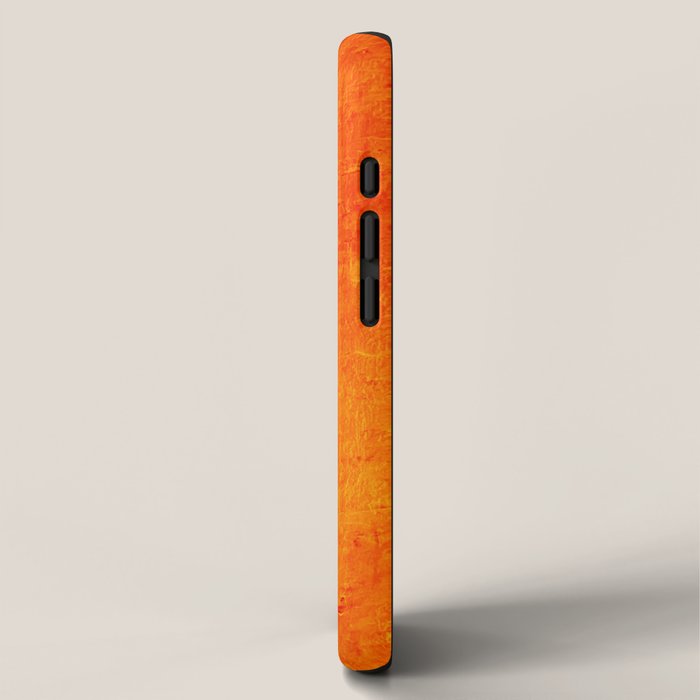 Orange Sunset Textured Acrylic Painting iPhone Case Gallery Image 2
