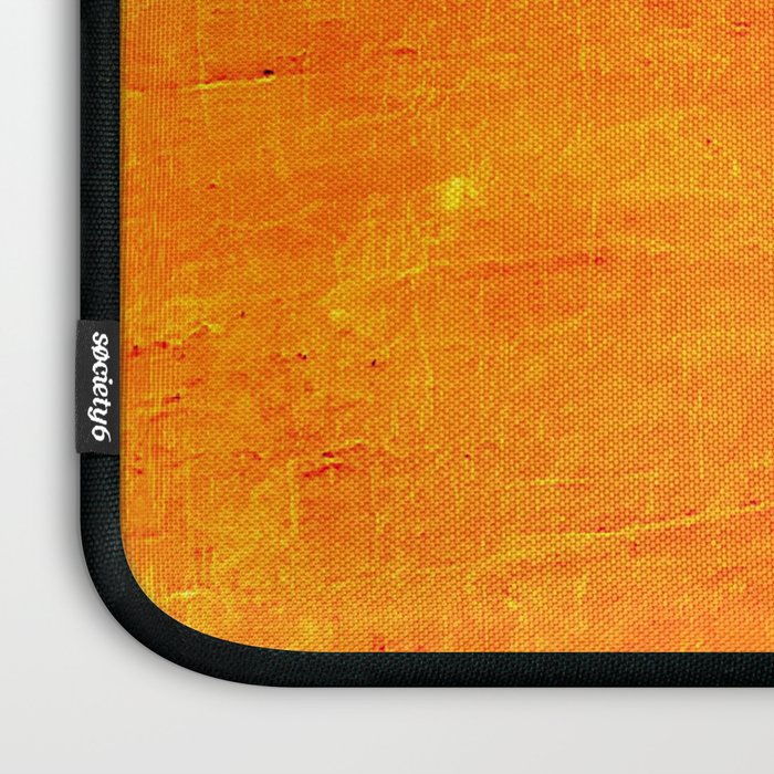 Orange Sunset Textured Acrylic Painting Laptop Sleeve Gallery Image 3