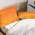 Orange Sunset Textured Acrylic Painting Pillow Sham Gallery Image 2