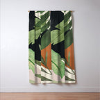 Abstract Art Tropical Leaves 38 Window Curtain Gallery Image 3