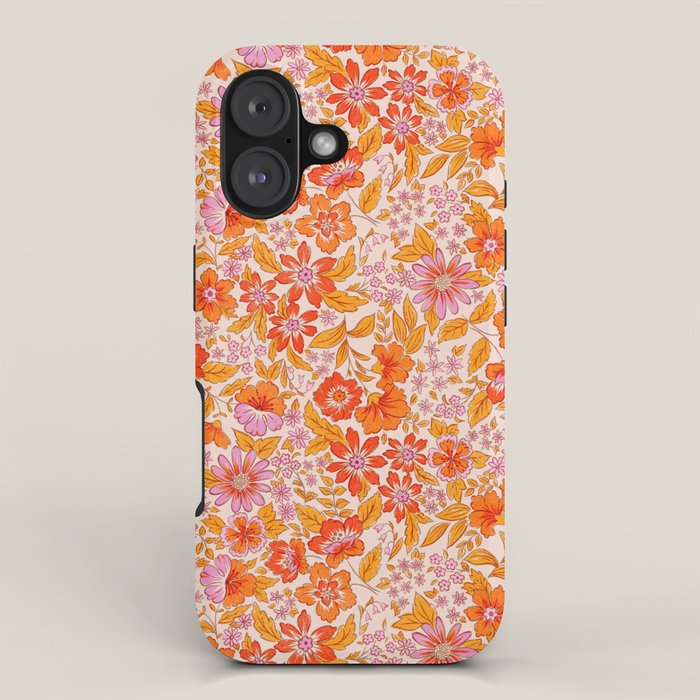 Posey - orange and pink iPhone Case Gallery Image 1