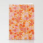 Posey - orange and pink Stationery Card Gallery Image 2
