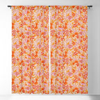 Posey - orange and pink Window Curtain Gallery Image 5