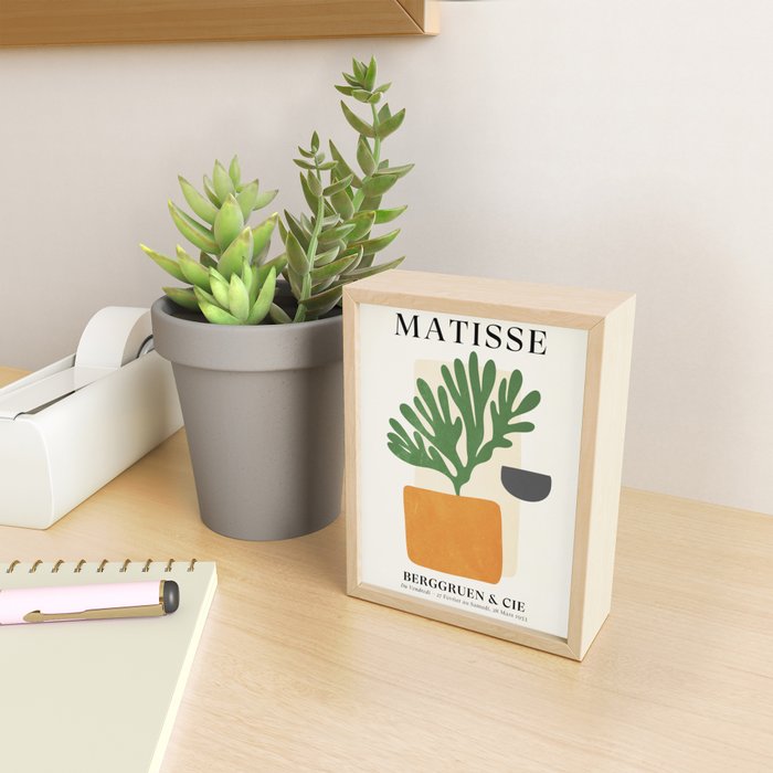 Bronze Vase & Leaves: Matisse Edition | Mid Century Series Mini Art Print Gallery Image 2