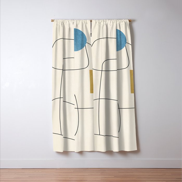 minimal geometric art Window Curtain Gallery Image 3