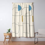 minimal geometric art Window Curtain Gallery Image 5